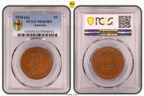 1928 (m) 1D MS63BN