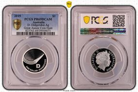 2019 $1 D- Didgeridoo Ag Great Aussie Coin Hunt PR69DCAM