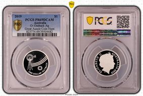 2019 $1 O- Outback Ag Great Aussie Coin Hunt PR69DCAM