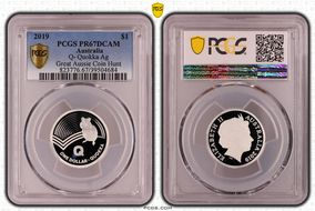 2019 $1 Q- Quokka Ag Great Aussie Coin Hunt PR67DCAM