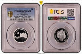 2019 $1 X- Xantippe Ag Great Aussie Coin Hunt PR67DCAM