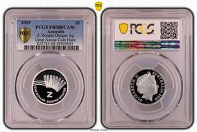 2019 $1 Z- Zooper Dooper Ag Great Aussie Coin Hunt PR68DCAM