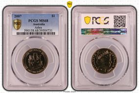 2007 $1 Ashes MS68