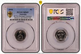 2016 5C 50 Yrs Decimal Currency MS69