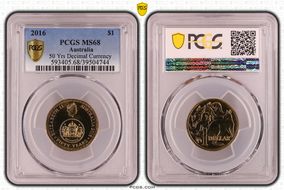 2016 $1 50 Yrs Decimal Currency MS68