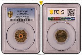 2018 $2 In Flanders Fields Colorized 30th Ann. $2 Coin MS66