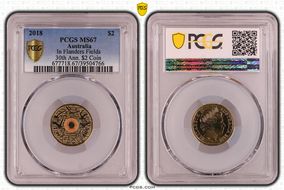 2018 $2 In Flanders Fields Colorized 30th Ann. $2 Coin MS67