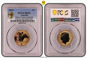 2013 $1 Black Caviar Colorized MS69