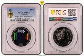 2011 50C Triple Zero Anniversary Colorized MS68