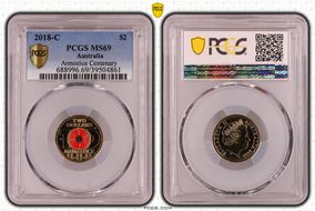 2018-C $2 Armistice Centenary Colorized MS69