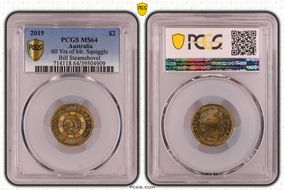 2019 $2 60 Yrs of Mr. Squiggle Bill Steamshovel Colorized MS64