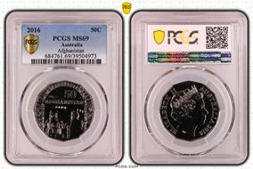 2016 50C Afghanistan MS69