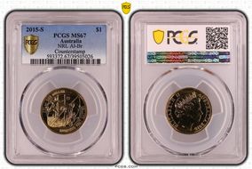 2015-S $1 NRL Al-Br Counterstamp MS67