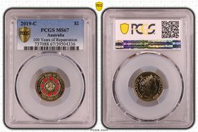 2019-C $2 100 Years of Repatriation Colorized MS67