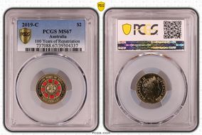 2019-C $2 100 Years of Repatriation Colorized MS67