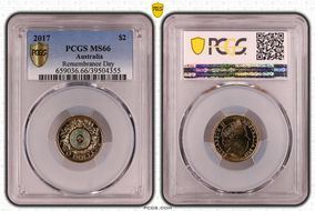 2017 $2 Remembrance Day Colorized MS66