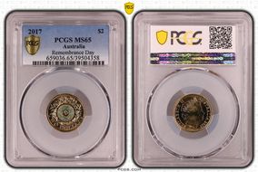 2017 $2 Remembrance Day Colorized MS65