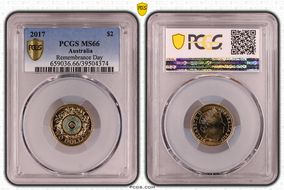 2017 $2 Remembrance Day Colorized MS66