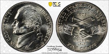 2004-D 5C Peace Medal MS67