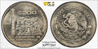 1985-Mo 200 P Independence 175th Anniv. MS64