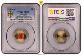 2018-C $2 Armistice Centenary Colorized MS69