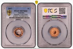 2017 1C Planetary Coins Pluto Colorized MS70RD