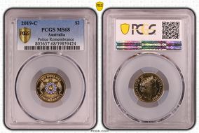 2019-C $2 Police Remembrance Colorized MS68