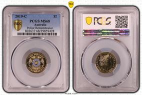 2019-C $2 Police Remembrance Colorized MS68