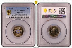 2019-C $2 Police Remembrance Colorized MS66