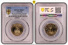 2016 $1 50 Yrs Decimal Currency MS67