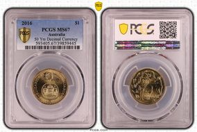 2016 $1 50 Yrs Decimal Currency MS67