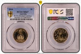2016 $1 50 Yrs Decimal Currency MS67