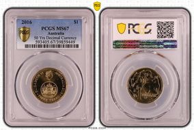 2016 $1 50 Yrs Decimal Currency MS67