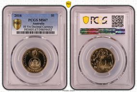 2016 $1 50 Yrs Decimal Currency MS67