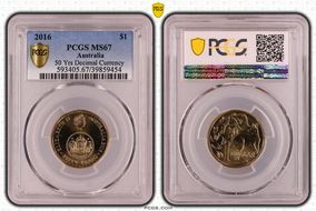 2016 $1 50 Yrs Decimal Currency MS67