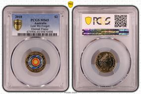 2018 $2 Lest We Forget Eternal Flame Colorized MS65