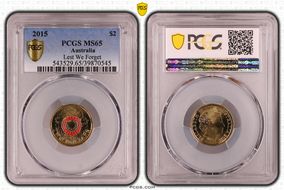 2015 $2 Lest We Forget Colorized MS65