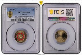 2019-C $2 100 Years of Repatriation Colorized MS69