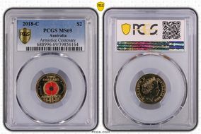 2018-C $2 Armistice Centenary Colorized MS69