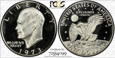 1973-S $1 Silver PR69DCAM