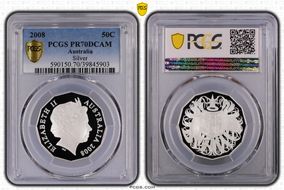 2008 50C Silver PR70DCAM