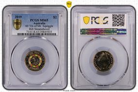 2019 $2 60 Yrs of Mr. Squiggle Bill Steamshovel Colorized MS65