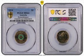 2014 $2 Remembrance - Colorized MS64