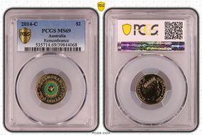 2014-C $2 Remembrance Colorized MS69