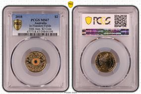 2018 $2 In Flanders Fields Colorized 30th Ann. $2 Coin MS67