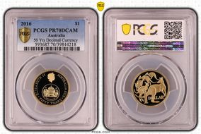 2016 $1 50 Yrs Decimal Currency PR70DCAM