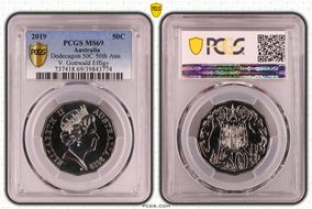 2019 50C Dodecagon 50C 50th Ann. V. Gottwald Effigy MS69