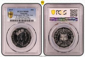 2019 50C Dodecagon 50C 50th Ann. R. Maklouf Effigy MS68