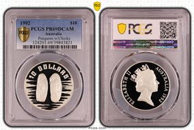 1992 $10 Penguins w/Chicks PR69DCAM