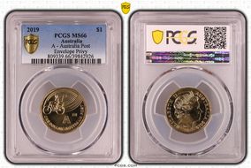 2019 $1 A- Australia Post Envelope Privy MS66